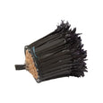 Bamileke Feather Headdress (small | black) | Juju Hat | Folded view