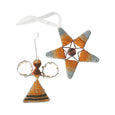 Christmas Xhosa Harvest Angel & Christmas Xhosa Star decorations by Safari Fusion