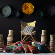 Malawi Baskets, Afrique Cushions + Tripolina Chair by Safari Fusion www.safarifusion.com.au