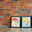 Vintage Africa Map (climatic) and (communications)by Safari Fusion www.safarifusion.com.au