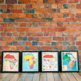 Vintage Africa Maps by Safari Fusion www.safarifusion.com.au