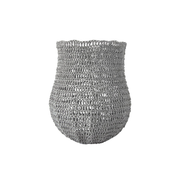 Crochet Basket (small | silver grey) by Safari Fusion www.safarifusion.com.au